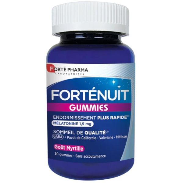 Forté Pharma Forténuit - 30 gummies - Endormissement rapide et sommeil réparateur