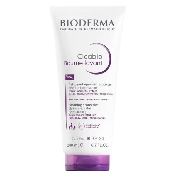 Bioderma Cicabio Baume Lavant Nettoyant Apaisant Protecteur Visage et Corps - 200ml