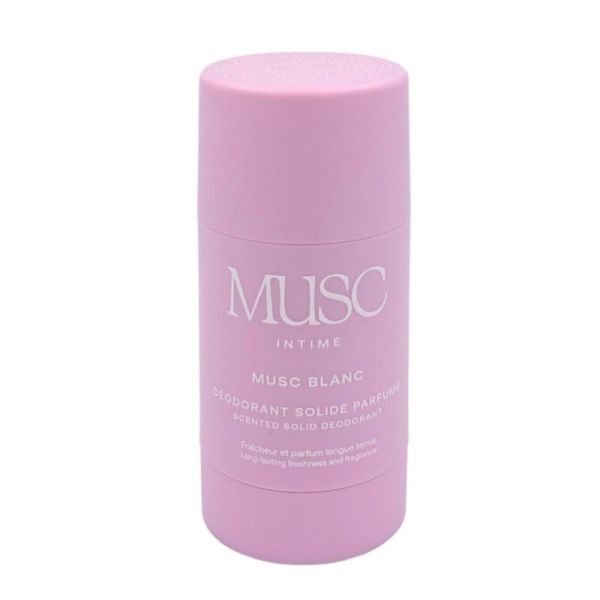 Musc Intime Musc Blanc Déodorant Solide Parfumé 50g - Fraîcheur et parfum longue tenue