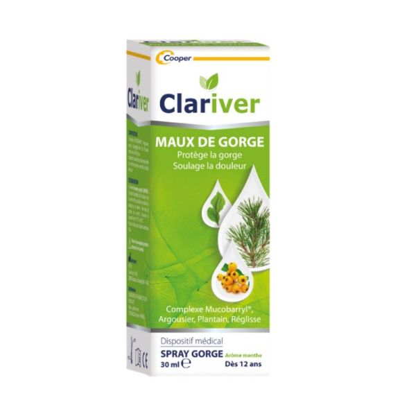 Clariver Maux de gorge - Spray 30ml