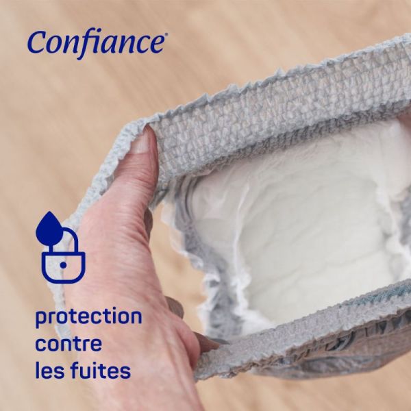 Confiance Men Pants 5 Gouttes Taille M - 8 protections - Slip absorbant masculin discret