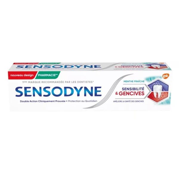 Sensodyne Expert Protect Dentifrice Sensibilité & Gencives Menthe Fraîche - 75ml