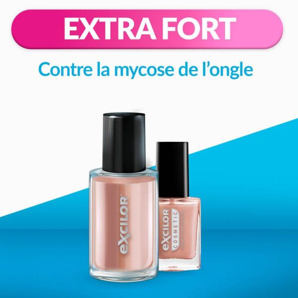 Excilor Forte Color Vernis Traitement - 30ml - Couleur : Nude - Soin traitant & esthétique 2 en 1