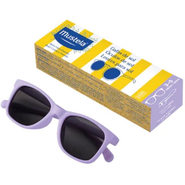 Mustela Lunettes de Soleil Catégorie 3 3-5 Ans Lilas – Protection et confort des enfants