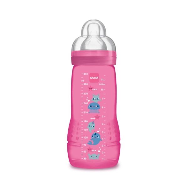 MAM Easy Active Biberon Rose 6 mois et plus - 330ml