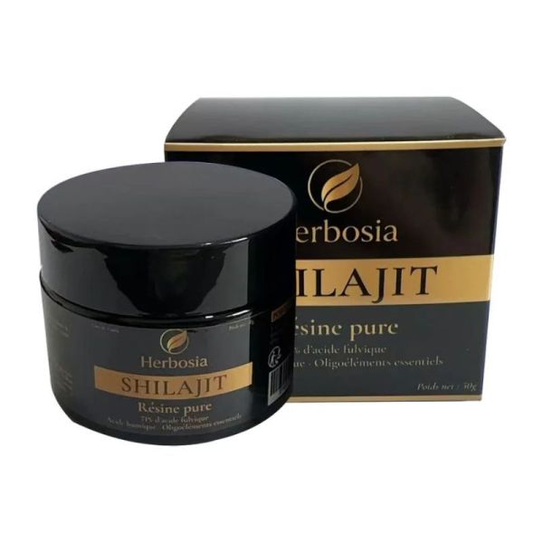 Herbosia Shilajit Himalaya Résine Pure avec 71% d’Acide Fulvique Énergie - 50g