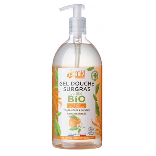 MKL Green Nature Gel Douche Surgras Fleur d'Oranger Bio 1litre