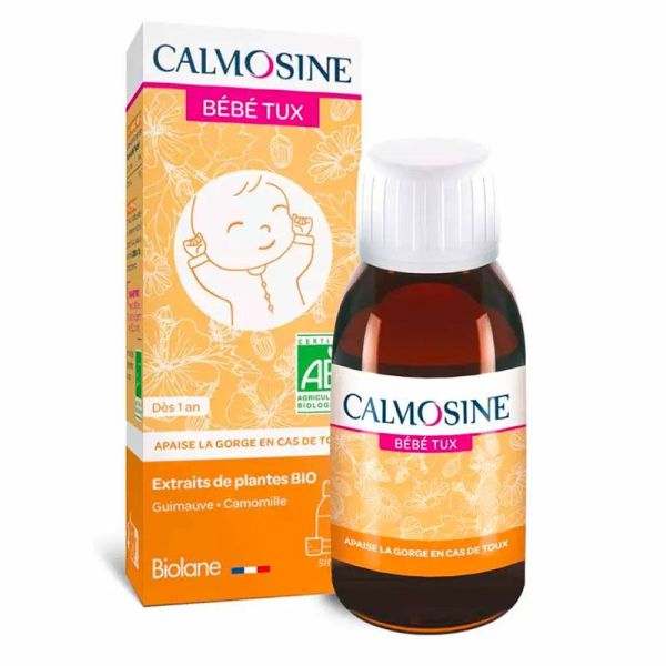 Calmosine Bébé Tux - Apaise la Gorge en cas de Toux - Adapté dès 1 an - 100ml