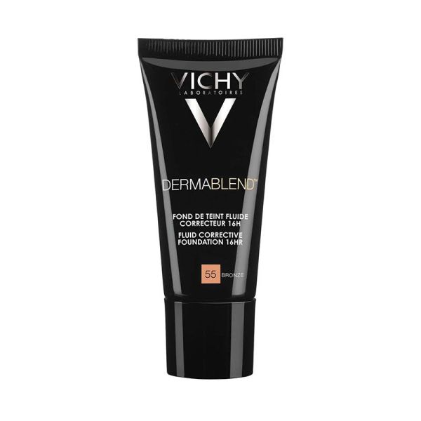 Vichy Dermablend Fond de Teint Fluide Correcteur - Teinte 55 30 ml - Haute Couvrance & SPF35
