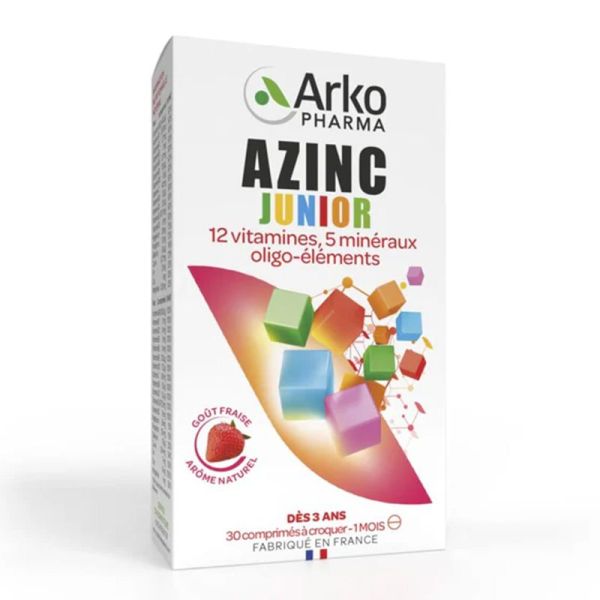 Arkopharma Azinc Vitalité Junior Goût Fraise 30 comprimés à croquer