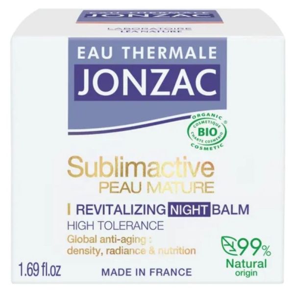 Jonzac Baume revitalisant nuit bio Pot 50 ml - Revitalisation et fermeté des peaux matures
