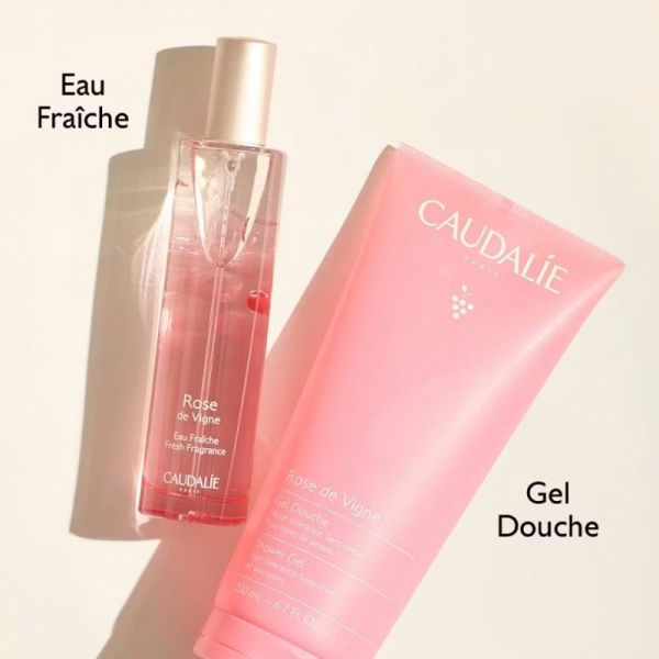Caudalie Gel Douche Rose de Vigne 200 ml - Nettoyance douce et parfumée