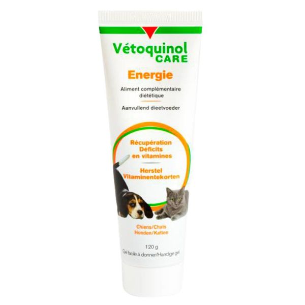 Vetoquinol Care Energie - Tube de 120g - Vitalité et récupération pour chiens et chats