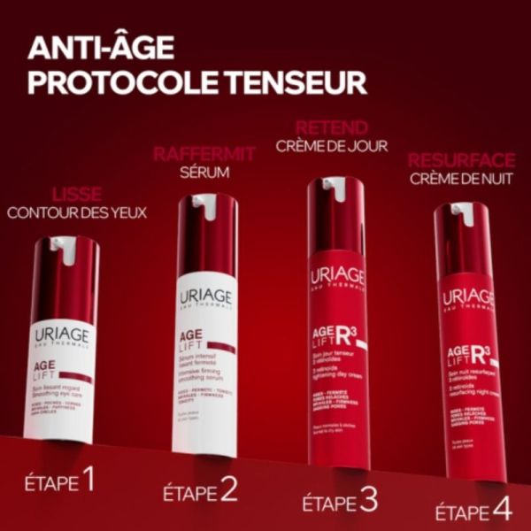 Uriage Age Lift R3 Soin Jour Tenseur 3 Rétinoïdes 40 ml - Lisse et raffermit la peau