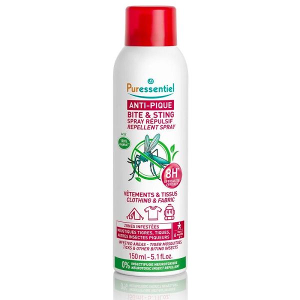 Puressentiel Spray Répulsif Anti-Pique - Vêtements & Tissus - 150 ml