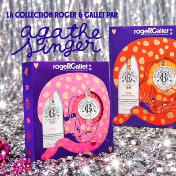 Roger&Gallet Coffret Noël Eau Parfumée et Lait Corps Gingembre Rouge - Rituel énergisant et épicé