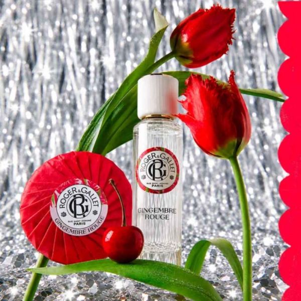 Roger&Gallet Coffret Noël Eau Parfumée et Lait Corps Gingembre Rouge - Rituel énergisant et épicé