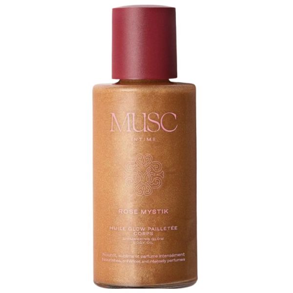 Musc Intime Rose Mystik Huile Glow Pailletée Corps 100ml – Éclat et nutrition
