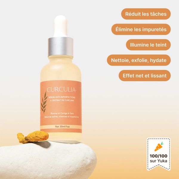 Curculia Sérum Anti-Imperfections 3 En 1 30ml – Éclat et correction