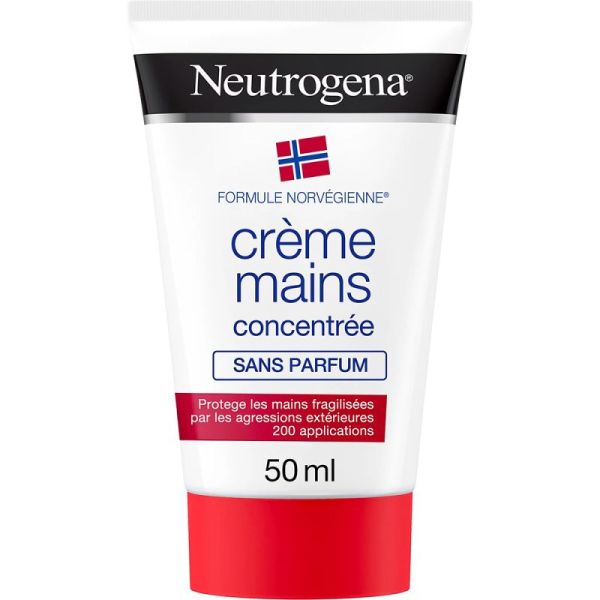 Neutrogena Crème Mains Concentrée Sans Parfum - 50 ml - Répare, apaise et protège les mains très sèches