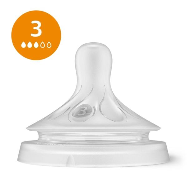 Philips Avent Tétine Natural Response Lot de 3 – débits évolutifs anti-coliques