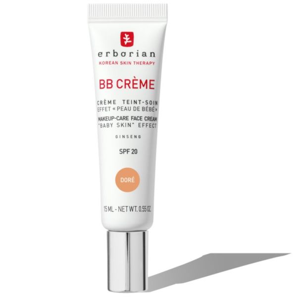 Erborian BB Crème au Ginseng 15ml Teinte Doré – Crème de teint soin effet peau de bébé format voyage