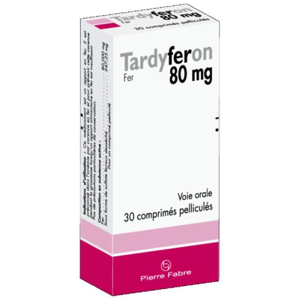 Tardyferon 80 mg 30 comprimés