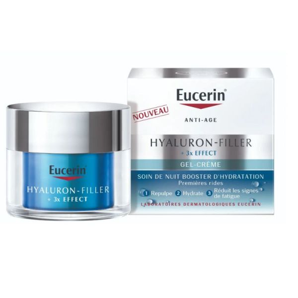 Eucerin Hyaluron-Filler + 3x Soin de Nuit Booster d'Hydratation 50ml