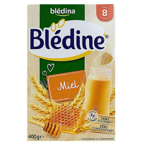 Blédina Blédine Miel - 400 g - Dès 8 Mois Céréales Douces et Gourmandes pour Bébé