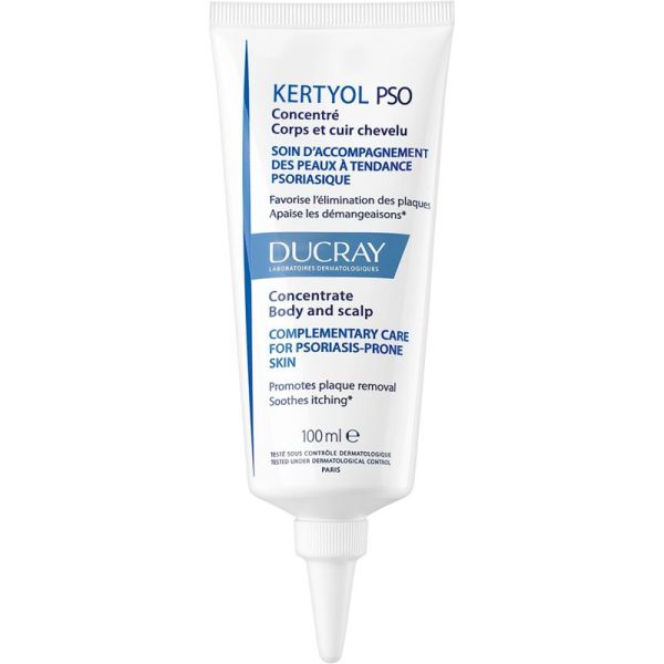 Ducray Kertyol P.S.O. Concentré Corps et Cuir Chevelu 100ml – Élimination des plaques