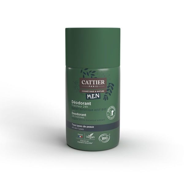 Cattier Men Déodorant Roll on Bio Fraîcheur 24h - 50ml