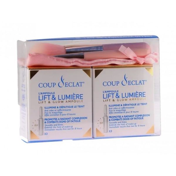 Asepta Coup d’Éclat - Lot de 2 x 3 Ampoules Lift & Lumière + 2 Pinceaux OFFERTS