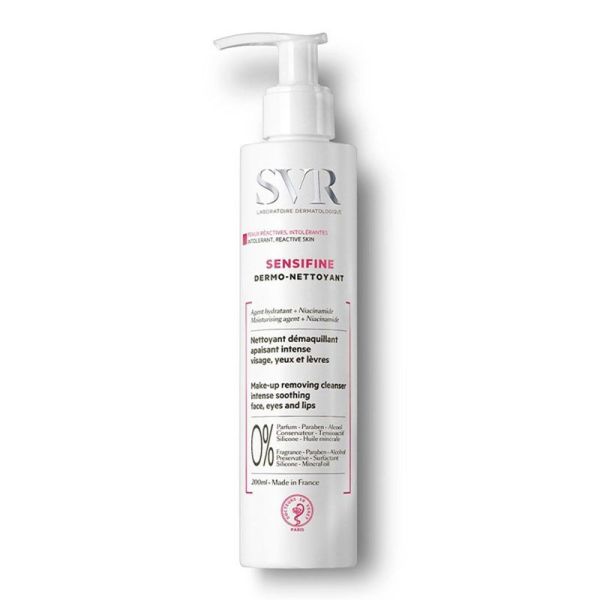 SVR Sensifine Dermo-Nettoyant - 200 ml - Peaux Réactives, Hypersensibles et Intolérantes