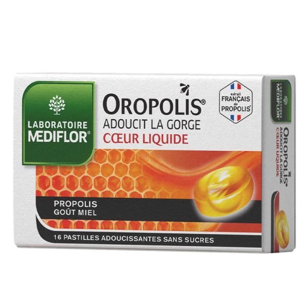 Oropolis coeur liquide 16 pastilles