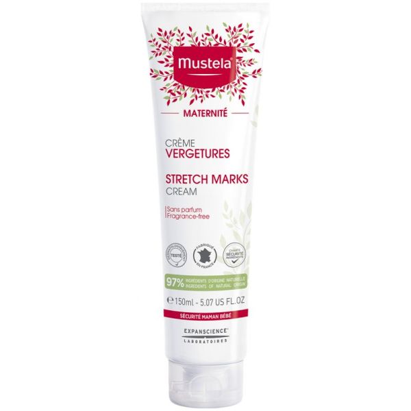 Mustela Maternité Crème Vergetures Sans Parfum - 150 ml - Prévention, hydratation et confort