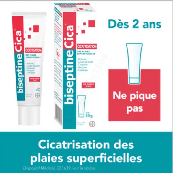 Biseptine BiseptineCica Gel Tube 50 g - Cicatrisation des plaies superficielles