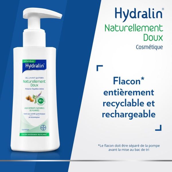 Hydralin Gel Lavant Intime Quotidien Naturellement Doux - 250ml