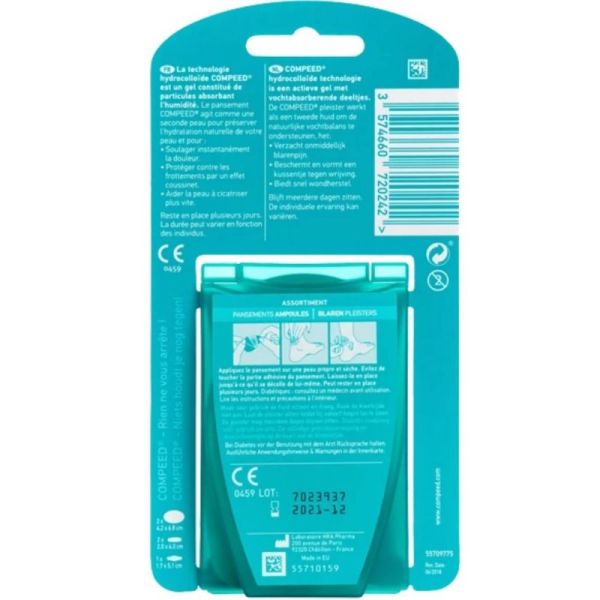 Compeed Ampoules Assortiment 5 Pansements – Réparation et fermeté