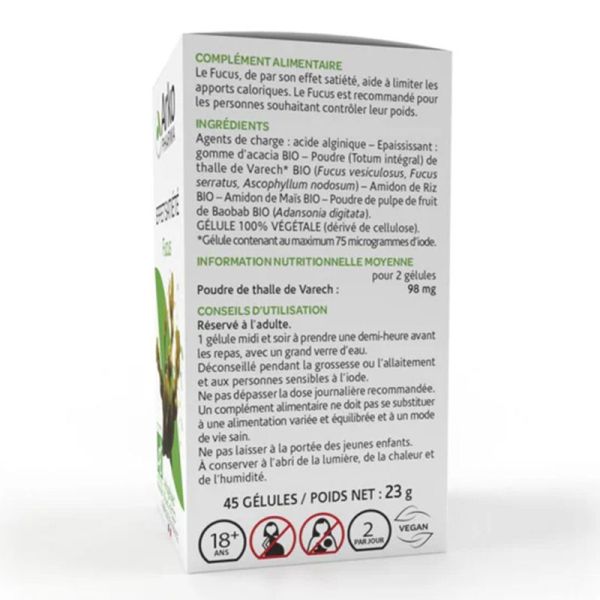 Arkopharma Arkogélules Fucus Bio 45 Gélules - Effet de satiété