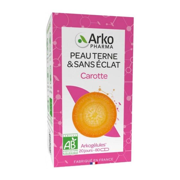 Arkopharma Arkogélules Carotte Bio - Peaux Ternes & Sans Éclat - 80 Gélules