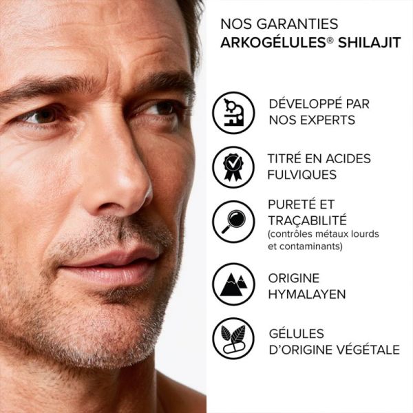 Arkopharma Arkogélules Shilajit 60 Gélules – Énergie et vitalité cellulaire
