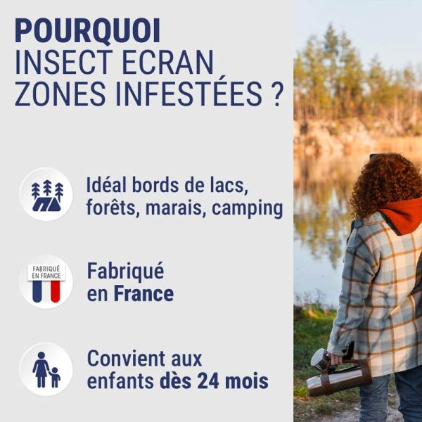 Insect Ecran Zones Infestées Répulsif Peau Adultes & Enfants - Lot de 2 x 100ml - Protection maximale