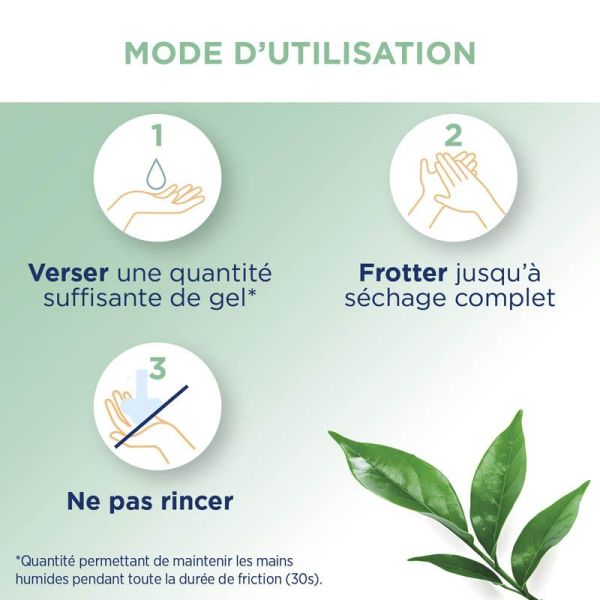 Baccide Gel Hydroalcoolique Mains Thé Vert - 100ml - Désinfection rapide, parfum frais