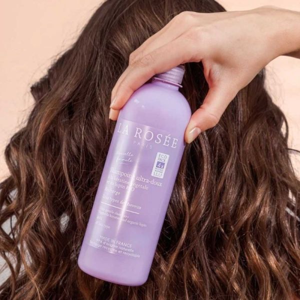La Rosée Shampoing ultra-doux Recharge 400 ml - A la kératine végétale upcyclée, lupin BIO et vinaigre de framboise BIO