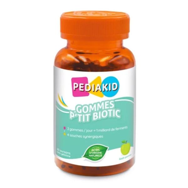 Pédiakid Gommes P'tit Biotic 60 gommes – Soutien de la flore intestinale