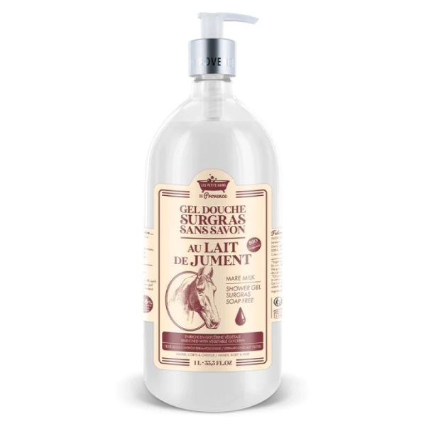 Les Petits Bains de Provence Gel Douche Surgras Sans Savon au Lait de Jument - 1L