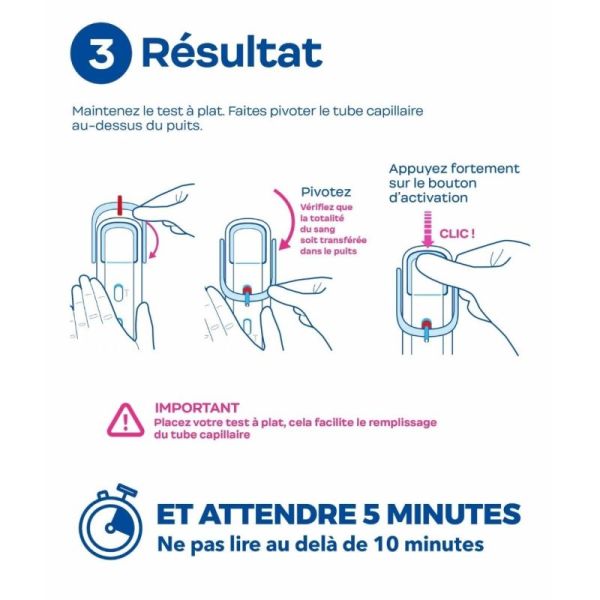 7MED Autotest de Grossesse Sanguin 1 Unité - Détéction précoce, indolore, réalisable à tout moment, résultat en 5 minutes