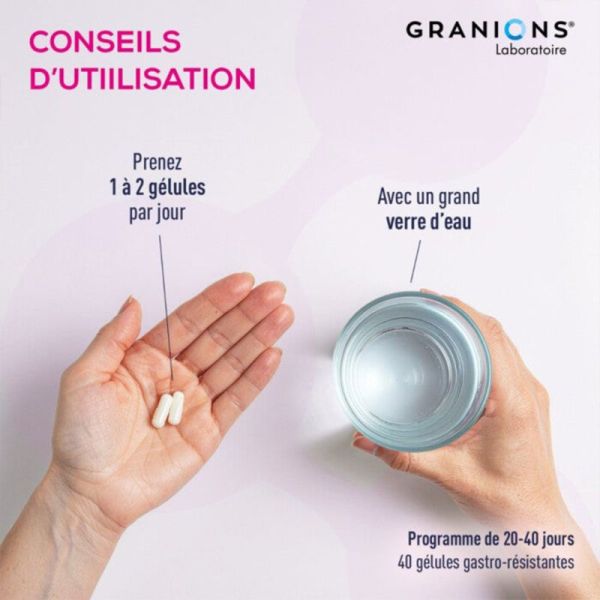 Granions Probiotiques Flore Intime 40 gélules – Confort et équilibre