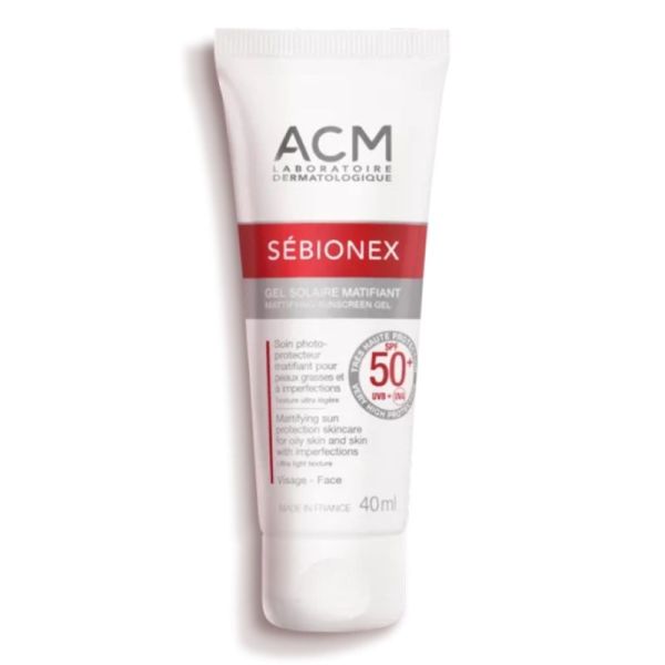 ACM Sebionex Gel Solaire Matifiant SPF 50+ 40ml – Haute protection et effet anti-brillance