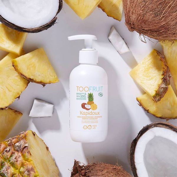 Toofruit Kapidoux Shampoing Enfants - 200ml - Ananas-Coco - Idéal pour cuir chevelu sensible